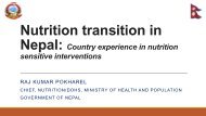 Nutrition transition in Nepal: Country experience in ... - UNSCN