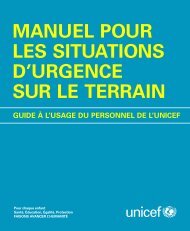 manuel pour les situations d'urgence sur le terrain - UNSCN