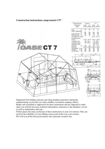 Construction instructions camp tourist CT7 - unser-camptourist.de