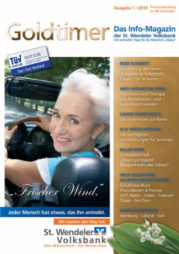 Ausgabe 1/2013 - St. Wendeler Volksbank eG