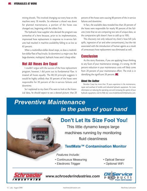 Machinery Lubrication July August 2008