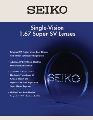 Single-Vision 1.67 Super SV Lenses - Robertson Optical Laboratories