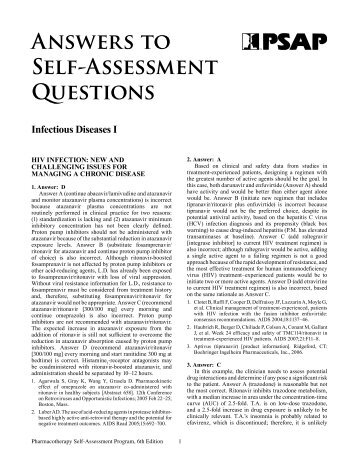 Answers to Self-Assessment Questions - ACCP