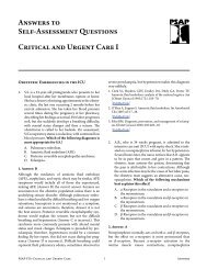 Critical and Urgent Care I Answers to Self-Assessment ... - ACCP