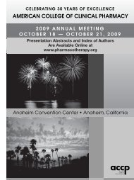 2009 Annual Meeting - ACCP
