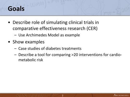 Simulation of Clinical Trials with Mathematical Models ... - CBI