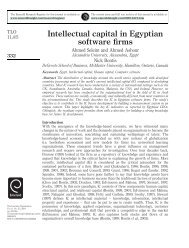 Intellectual capital in Egyptian software firms - Dr. Nick Bontis
