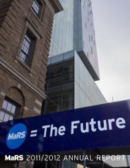 2011/2012 ANNUAL REPORT - MaRS Discovery District