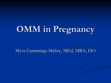 OMT In Pregnancy â NYSOMS