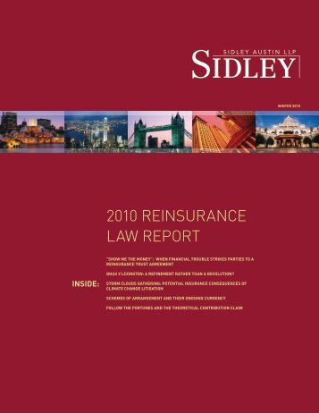 2010 Reinsurance Law Report - Sidley Austin LLP