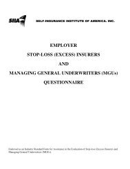 INSURERS AND MANAGING GENERAL UNDERWRITERS ... - SIIA