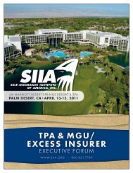 TPA & MGU/Excess Insurer Executive Forum - SIIA