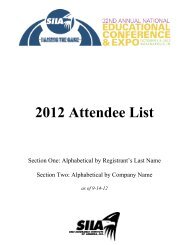 2012 Attendee List - Self-Insurance Institute of America, Inc.