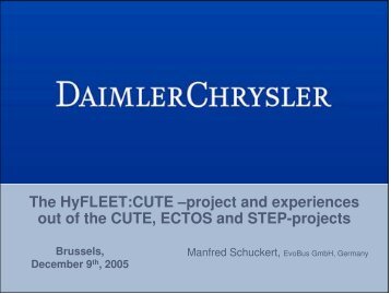 CUTE Daimler Results Presentation, 2005 - International Fuel Cell ...