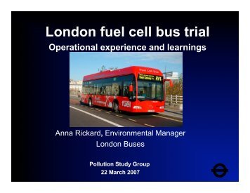 London HyFLEET:CUTE Experience - International Fuel Cell Bus ...