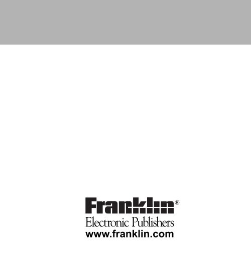 TGA-490 - Franklin Electronic Publishers