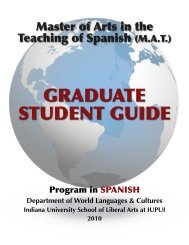 MAT Graduate Student Guide - IU School of Liberal Arts - IUPUI