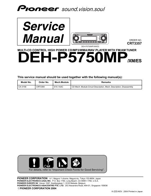 DEH-P5750MP/XM/ES