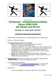 Tischtennis - Vereinsmeisterschaften Saison 2009 ... - FTM Blumenau