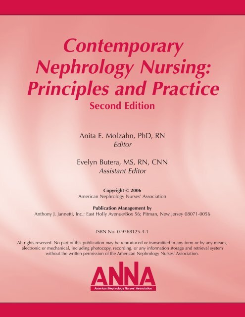 Contemporary Nephrology Nursing: Principles and Practice, Second