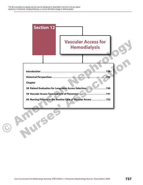 Section 12 Vascular Access for Hemodialysis - American ...