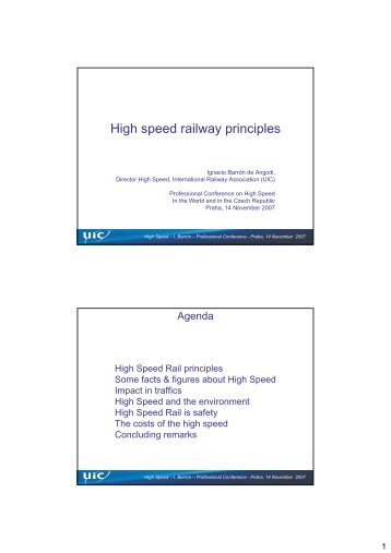 High speed railway principles