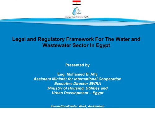 Legal and Regulatory Framework For The Water and Wastewater ...