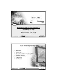 Hydrothermal Carbonization (HTC) - International Water Week 2013