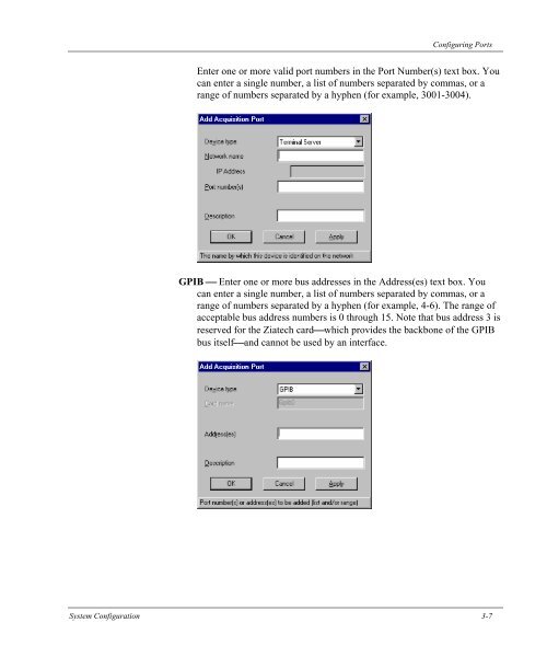 Configuring Ports To