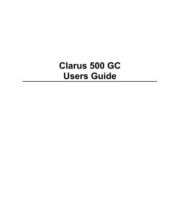 Clarus 500 GC Users Guide - PerkinElmer