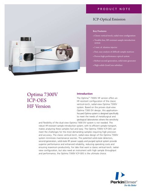 Optima 7300V ICP-OES HF Version - PerkinElmer