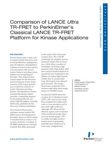 Comparison of LANCE Ultra TR-FRET to PerkinElmer's Classical ...