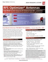 RFS OptimizerÂ® Antennas Dual Band - Radio Frequency Systems