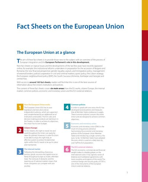 Fact Sheets on the European Union â 2 - EU Bookshop - Europa