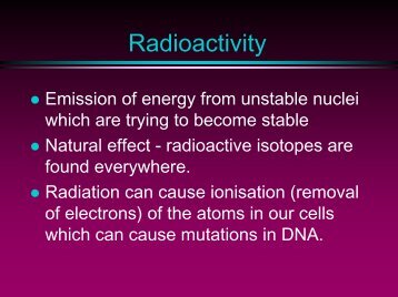 Radioactivity - ESA