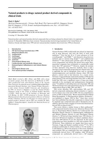 Natural products to drugs: natural product derived compounds in ...