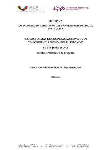 aulp - ESA - Escola Superior Agrária Bragança - Instituto Politécnico ...