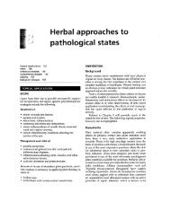 Herbal approaches to pathological states