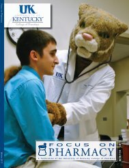 Winter 2011 [pdf] - University of Kentucky - College of Pharmacy