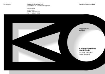 A 535 Kabelschutzrohre aus PE-HD - Freiler Wolfgang Rohrsysteme