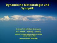 Dynamische Meteorologie und Synoptik - UniversitÃ¤t zu KÃ¶ln