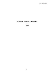Bulletin MÃ©GA â TCHAD 2004 - The School of Oriental and African ...