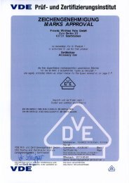Vde-Zertifikat: E106 M25 (Nr. 40030357) - F-tronic