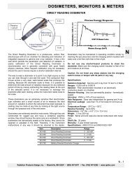 Dosimeters, Monitors & Meters - Radiation Products Design, Inc.
