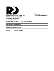 RPD is an Radiation Products Design, Inc. authorized distributor ...