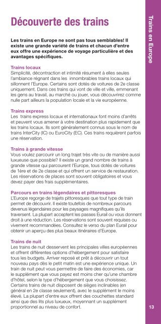 Guide du voyageur - Eurail