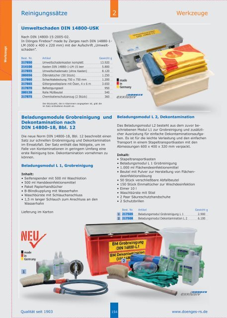 Der neue Katalog 2014 als PDF - Dönges