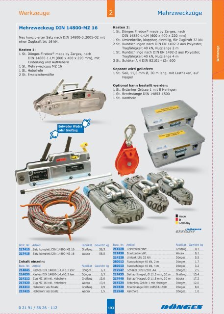 Der neue Katalog 2014 als PDF - Dönges