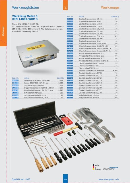 Der neue Katalog 2014 als PDF - Dönges