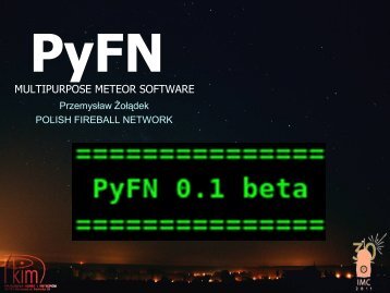 PyFN - Meteor Analysis Software